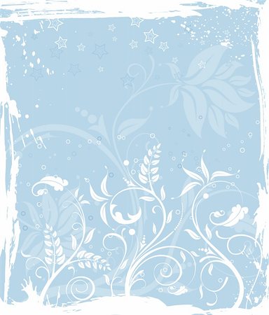 simsearch:400-03995944,k - Grunge paint flower background with stars, element for design, vector illustration Foto de stock - Super Valor sin royalties y Suscripción, Código: 400-04476250