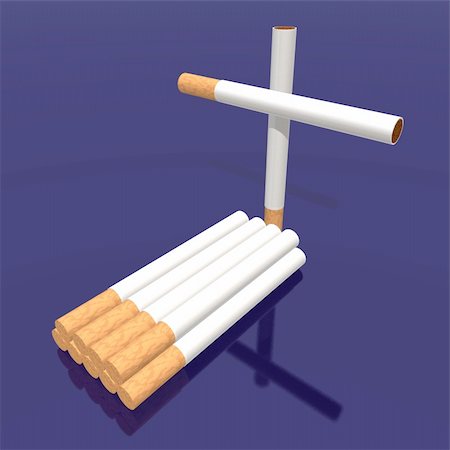pneumonia - a 3d render of a tomb made with cigarettes Stock Photo - Budget Royalty-Free & Subscription, Code: 400-04476500