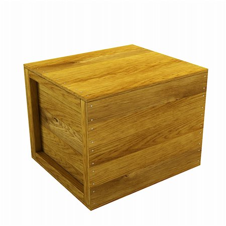 simsearch:400-06513601,k - isolated wooden crate 3d rendering Stock Photo - Budget Royalty-Free & Subscription, Code: 400-04476601