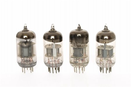 Old vacuum tubes on white background Stock Photo - Budget Royalty-Free & Subscription, Code: 400-04476690