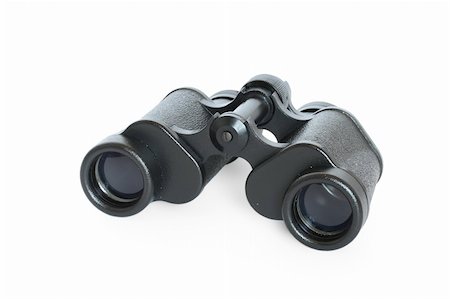 simsearch:400-04685090,k - Black binoculars isolated on white background Foto de stock - Royalty-Free Super Valor e Assinatura, Número: 400-04476710