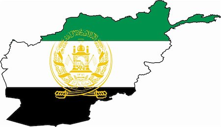 Illustration Vector of a Map and Flag from Afghanistan Stock Photo - Budget Royalty-Free & Subscription, Code: 400-04476771