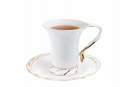 simsearch:400-05324677,k - White cup of hot tea isolated on white background Stockbilder - Microstock & Abonnement, Bildnummer: 400-04476906