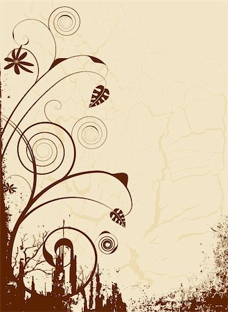 simsearch:400-05359793,k - floral brown abstract image ideal as a background with room for your own text Stock Photo - Budget Royalty-Free & Subscription, Code: 400-04476974