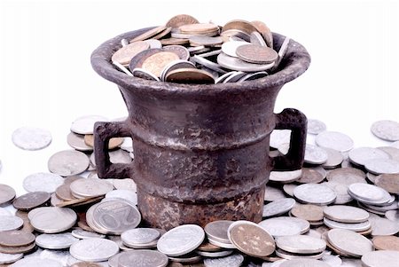 excavation of money, full pitcher of treasures Stock Photo - Budget Royalty-Free & Subscription, Code: 400-04477071