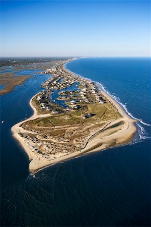 south carolina landscape - Aerial view of peninsula with beach and buildings in Murrells Inlet, South Carolina. Stock Photo - Budget Royalty-Free & Subscription, Code: 400-04477612