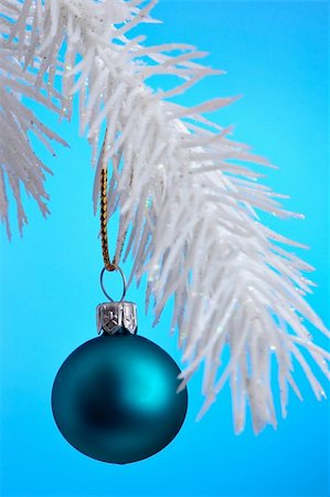Christmas Ornament hanging on a tree branch. Stock Photo - Budget Royalty-Free & Subscription, Code: 400-04477895