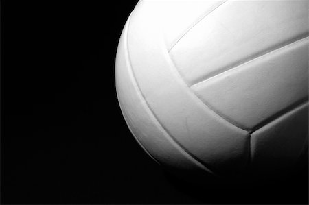 Close up of a volleyball isolated on a black background Stock Photo - Budget Royalty-Free & Subscription, Code: 400-04477930