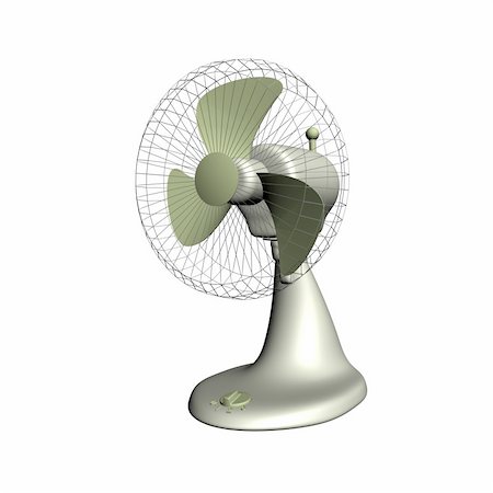3D render of the plastic electrical fan Stock Photo - Budget Royalty-Free & Subscription, Code: 400-04477943