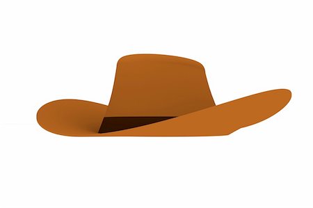 Isolated brown cowboy hat Stock Photo - Budget Royalty-Free & Subscription, Code: 400-04477951