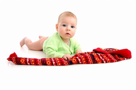 simsearch:400-05041038,k - a little baby in a large red hut portrait isolated on white Foto de stock - Super Valor sin royalties y Suscripción, Código: 400-04478061