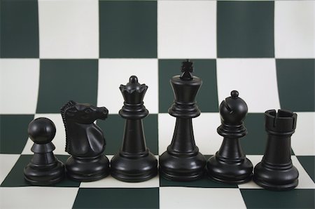 an image of  black chess pieces Stockbilder - Microstock & Abonnement, Bildnummer: 400-04478383