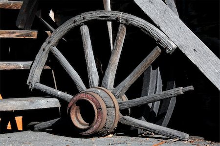 simsearch:400-05102252,k - an image of a Old Wooden carriage wheel Stock Photo - Budget Royalty-Free & Subscription, Code: 400-04478441