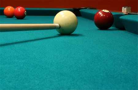 simsearch:400-04478467,k - An image of some billiard balls with a cue stick Stock Photo - Budget Royalty-Free & Subscription, Code: 400-04478467