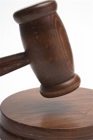 simsearch:400-08624071,k - judge's gavel,close up over white Stock Photo - Budget Royalty-Free & Subscription, Code: 400-04478762