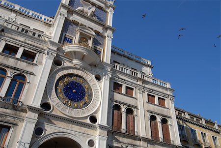 palace of culture and science - View of venetian palace in St Marco's place, with astrological clock. Stock Photo - Budget Royalty-Free & Subscription, Code: 400-04479010