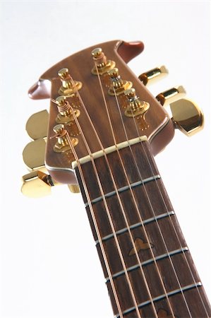 simsearch:400-08572683,k - music instruments guitar detail strings on white background Stock Photo - Budget Royalty-Free & Subscription, Code: 400-04479097