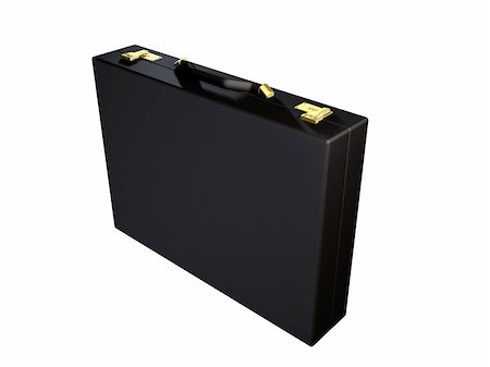 simsearch:400-04520169,k - 3d rendered illustration of a black briefcase Photographie de stock - Aubaine LD & Abonnement, Code: 400-04479204