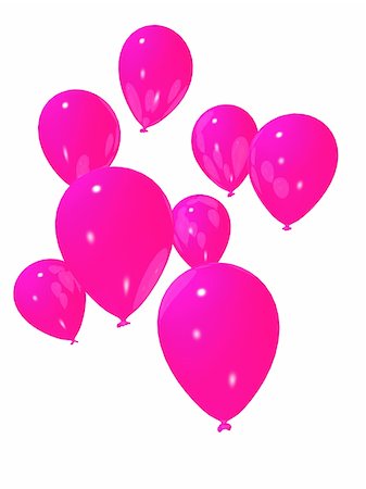 simsearch:400-04285786,k - 3d rendered illustration of many pink balloons Foto de stock - Super Valor sin royalties y Suscripción, Código: 400-04479208