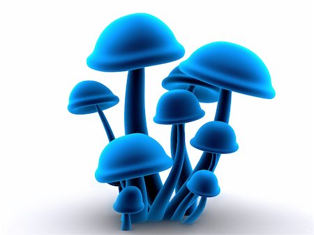 3d rendered illustration of some colored mushrooms Foto de stock - Royalty-Free Super Valor e Assinatura, Número: 400-04479217