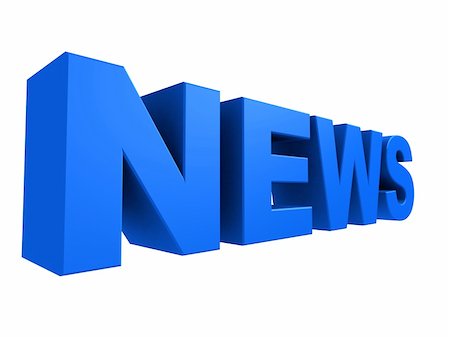 simsearch:400-07774296,k - 3d rendered illustration of  the blue word news Stockbilder - Microstock & Abonnement, Bildnummer: 400-04479241