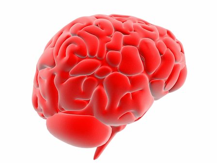 subconscious - 3d rendered anatomy illustration of a human red brain Stock Photo - Budget Royalty-Free & Subscription, Code: 400-04479314