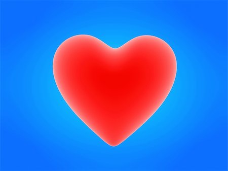 simsearch:400-03954598,k - 3d rendered illustration of a big red hearts on a blue background Photographie de stock - Aubaine LD & Abonnement, Code: 400-04479750