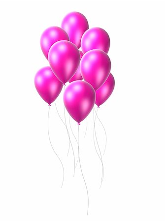 simsearch:400-04285786,k - 3d rendered illustration of some pink balloons Stock Photo - Budget Royalty-Free & Subscription, Code: 400-04479762