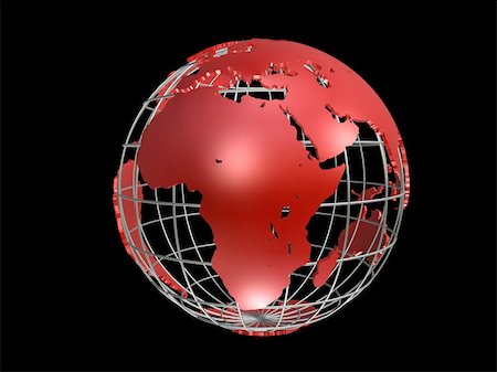 simsearch:400-03954884,k - 3d rendered illustration of red metal globe model on a black background Photographie de stock - Aubaine LD & Abonnement, Code: 400-04479811