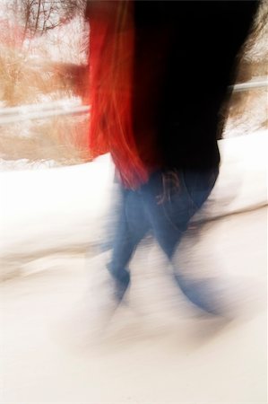 A motion blur abstract of a person walking in a hurry, a late rushing concept image. Stock Photo - Budget Royalty-Free & Subscription, Code: 400-04470046