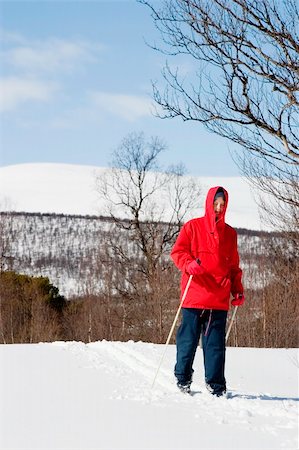 simsearch:400-03939497,k - A skier on a wintery snow filled landscape. Foto de stock - Super Valor sin royalties y Suscripción, Código: 400-04470066