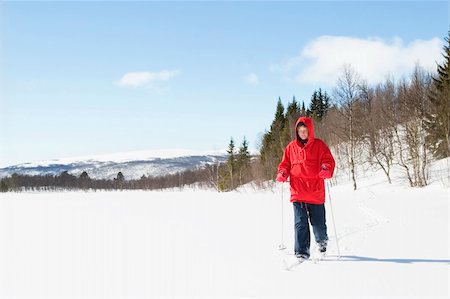 simsearch:400-03939497,k - A skier on a wintery snow filled landscape. Foto de stock - Super Valor sin royalties y Suscripción, Código: 400-04470072