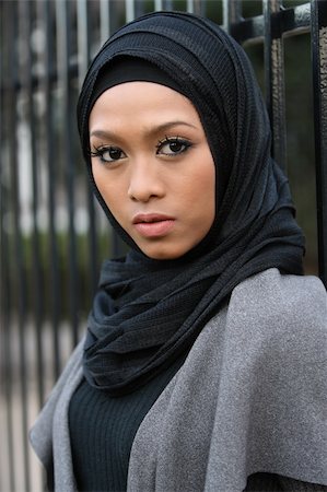 Muslim girl wearing hijab Stock Photo - Budget Royalty-Free & Subscription, Code: 400-04470772