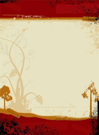 simsearch:400-05359793,k - Gothic illustrated background in red and orange with a floral design Stock Photo - Budget Royalty-Free & Subscription, Code: 400-04470947