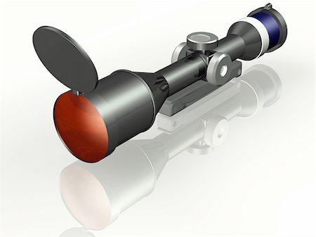 simsearch:400-06332385,k - Sniper rifle 3d concept illustration Fotografie stock - Microstock e Abbonamento, Codice: 400-04471182