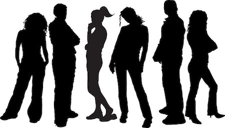 simsearch:400-04969579,k - Silhouettes of friends Stock Photo - Budget Royalty-Free & Subscription, Code: 400-04471403