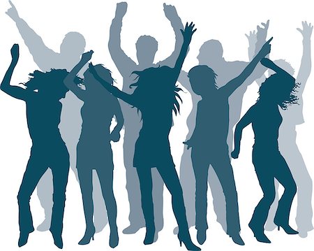 simsearch:400-04973061,k - Silhouettes of people dancing Photographie de stock - Aubaine LD & Abonnement, Code: 400-04471419