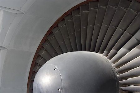 Detail view of a 747 jets turbo-fan engine intake. Stock Photo - Budget Royalty-Free & Subscription, Code: 400-04472116