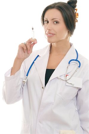 simsearch:400-04513453,k - Female doctor holding a syringe - medicine, vaccination, diabetes, local anesthesia, etc. Stock Photo - Budget Royalty-Free & Subscription, Code: 400-04472188