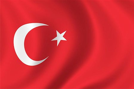 simsearch:400-08250314,k - Flag of Turkey waving in the wind Stock Photo - Budget Royalty-Free & Subscription, Code: 400-04472310