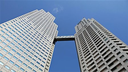 two towers up-stair building linked by pathway, Japan Stock Photo - Budget Royalty-Free & Subscription, Code: 400-04473233