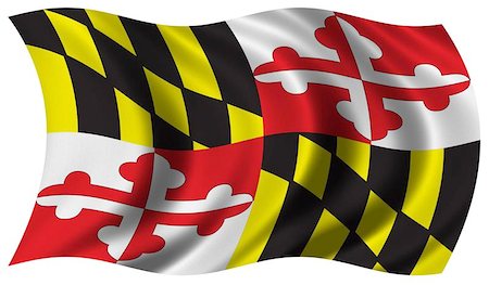 simsearch:400-08250314,k - Flag of Maryland waving in the wind - clipping path included Stock Photo - Budget Royalty-Free & Subscription, Code: 400-04473462
