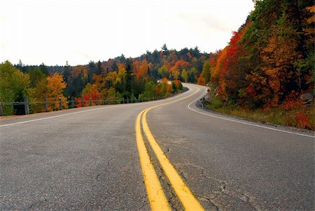 Fall scenic highway in northern Ontario, Canada Stock Photo - Budget Royalty-Free & Subscription, Code: 400-04473909