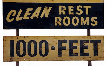 dirty old women - Sign promising clean rest rooms Stock Photo - Budget Royalty-Free & Subscription, Code: 400-04473998