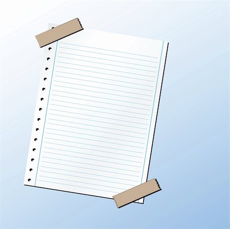 ruban-cache - Blank sheet of paper with duct tape. Photographie de stock - Aubaine LD & Abonnement, Code: 400-04484091
