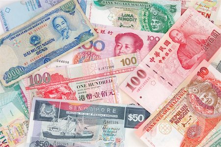 Background of asian currency Stock Photo - Budget Royalty-Free & Subscription, Code: 400-04484254