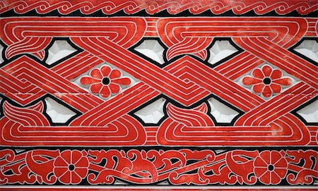 Red woodcarved, Indonesian wall Stock Photo - Budget Royalty-Free & Subscription, Code: 400-04485825
