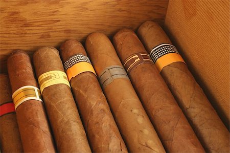 Cigars in a humidor Stock Photo - Budget Royalty-Free & Subscription, Code: 400-04486061