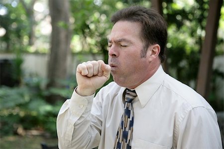 sudden - A middle aged man with a severe cough. Stock Photo - Budget Royalty-Free & Subscription, Code: 400-04486194