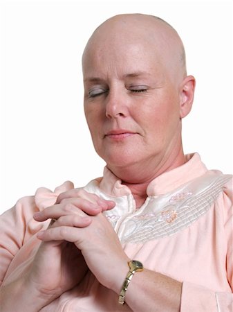 A medical patient praying for her health to return. Stock Photo - Budget Royalty-Free & Subscription, Code: 400-04486305